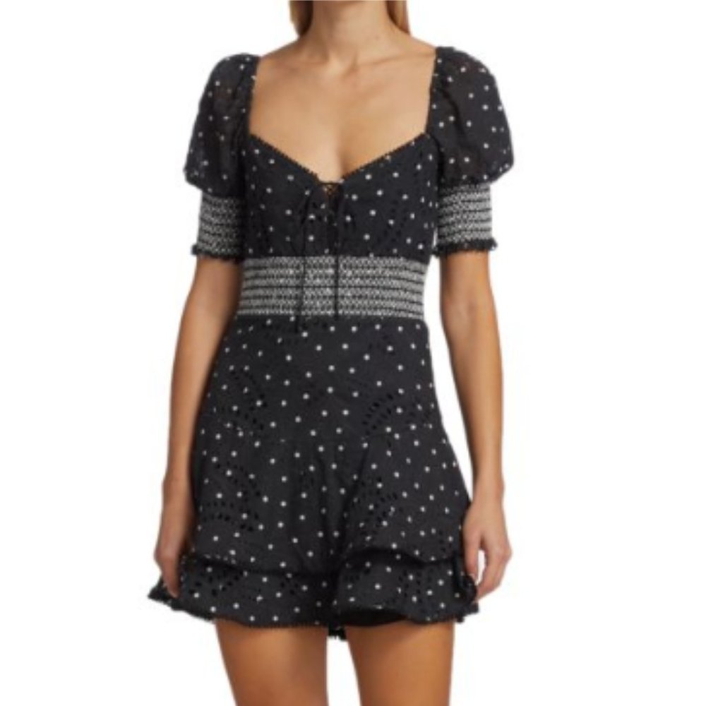 Alice + Olivia Crawford Polka Dot Minidress
